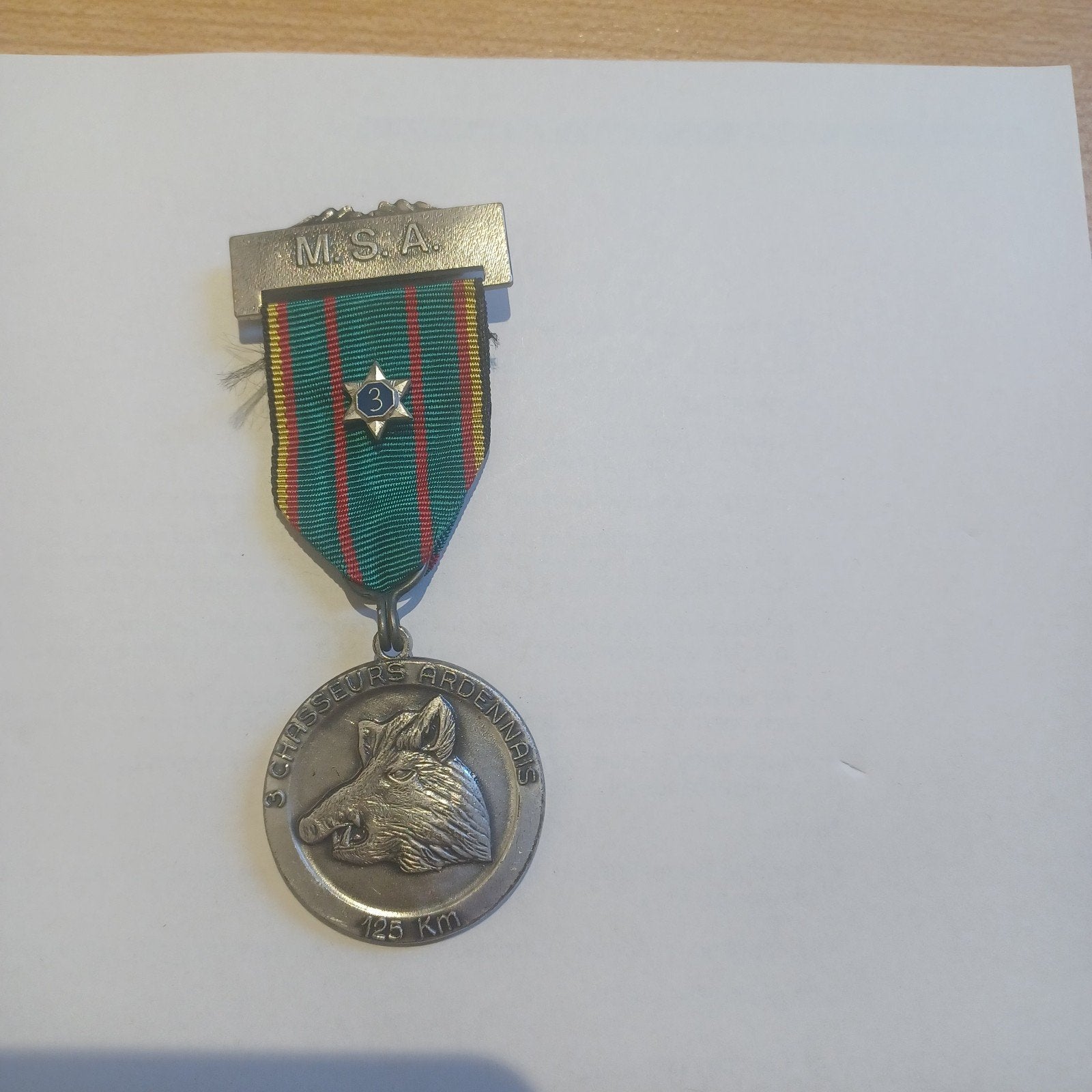 Medaille Chasseurs Ardennais, Enlèvement