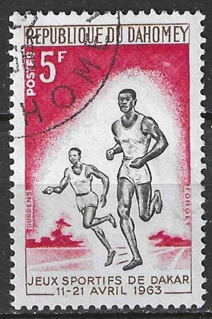 Dahomey 1963 - Yvert 195 - Jeux de l'amitié - Atlétism (ST), Envoi, Affranchi