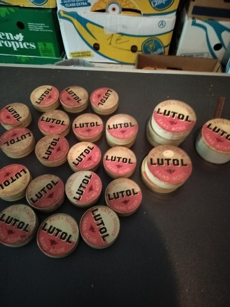 boîtes vintage de pâte à souder sans acide, Enlèvement ou Envoi