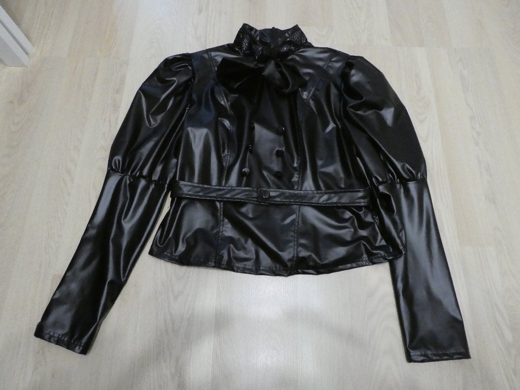 Blouse Wetlook Zwart, Kleding | Dames, Ophalen of Verzenden, Nieuw, Zwart