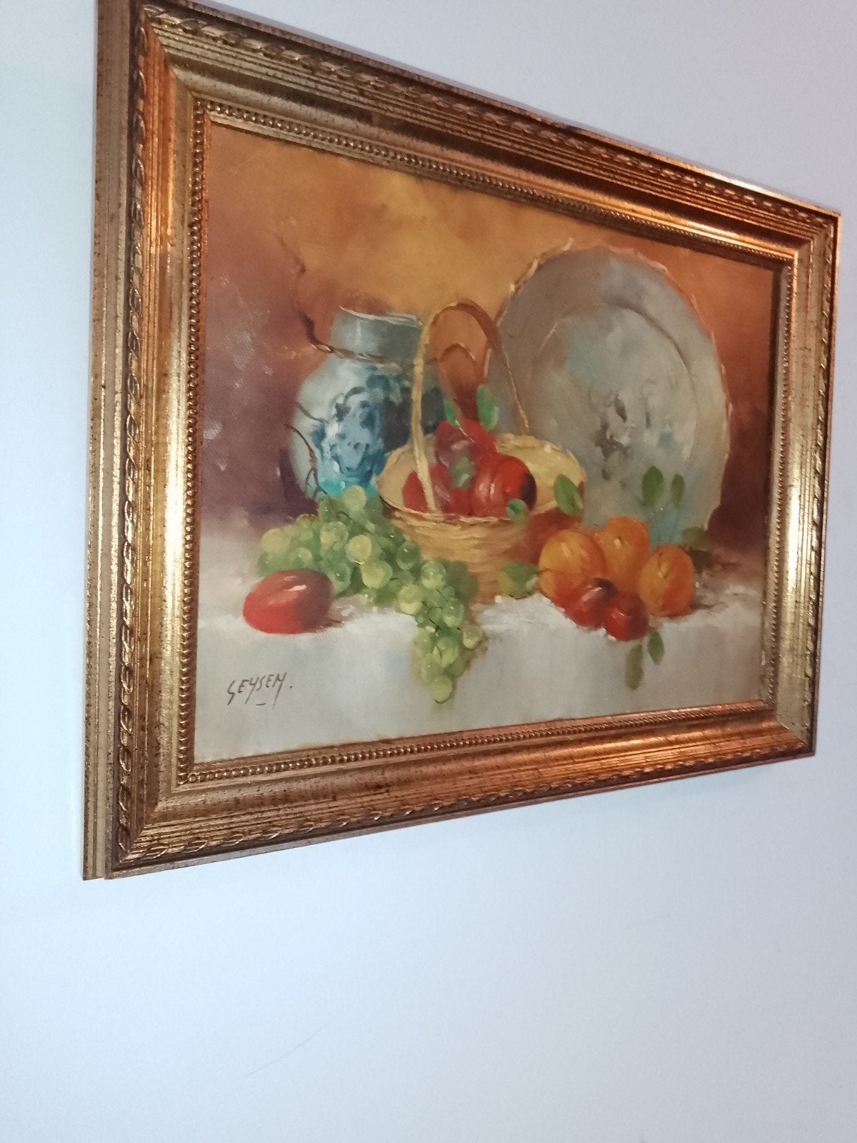 peinture Leopold Geysen, Antiquités & Art, Enlèvement ou Envoi, Peinture à l'huile, Signé, Nature morte
