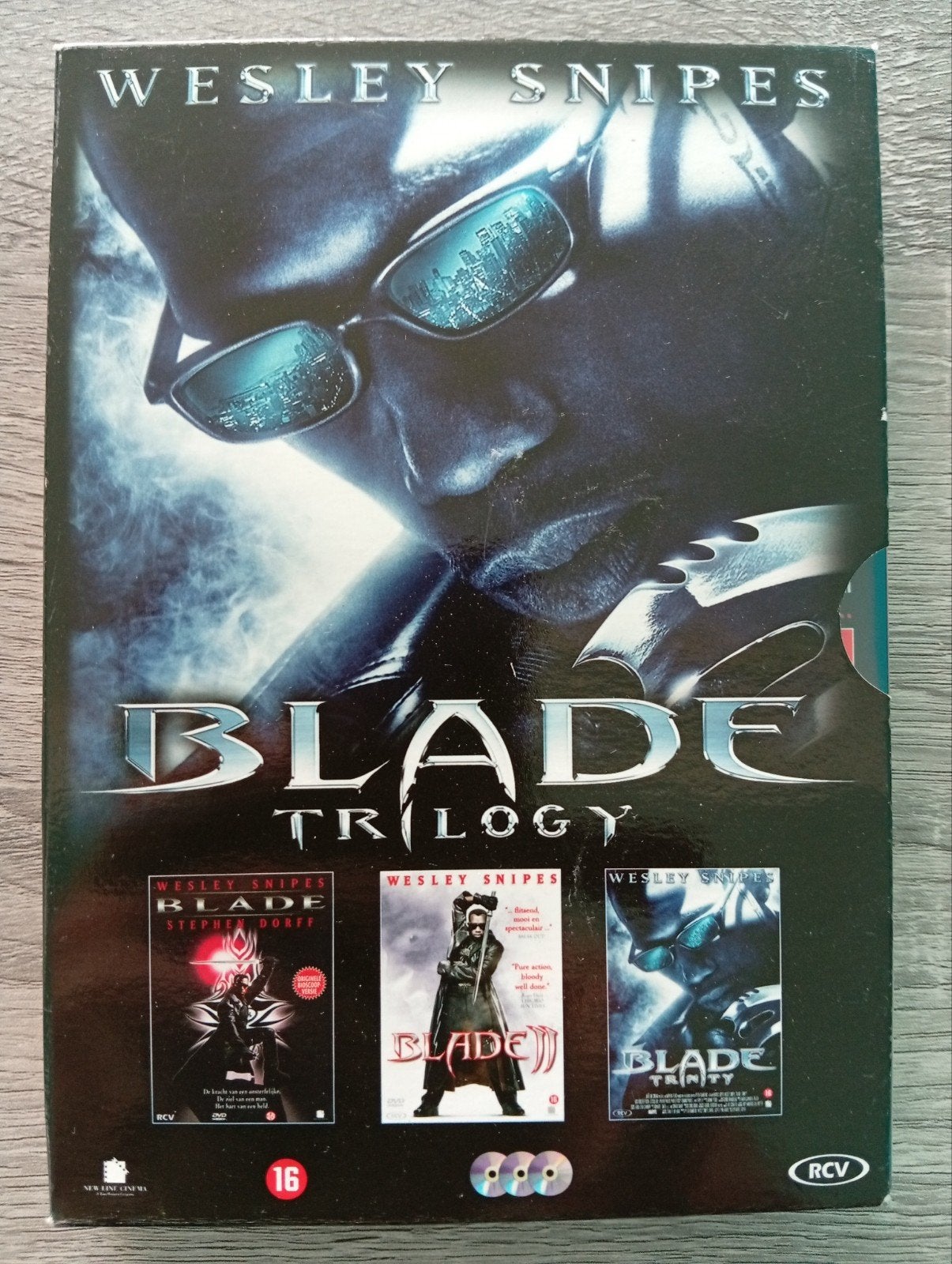 Blade Trilogy horror dvd Wesley snipes, Cd's en Dvd's, Vampiers of Zombies, Engels, Vanaf 16 jaar, Nederlands
