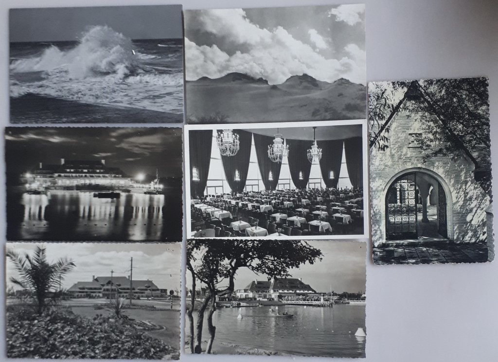 7 Oude POSTKAARTEN KNOKKE La Reserve/ Kerk e.a. Ref E301, Verzamelen, Ophalen of Verzenden, 1940 tot 1960, Gelopen, West-Vlaanderen