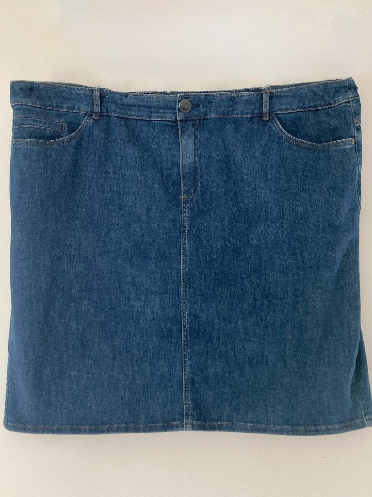 Plage d'or- Spijkerrok blauw  – Maat 50 - 3XL, Kleding | Dames, Blauw, Plage d'or, Maat 46/48 (XL) of groter, Ophalen of Verzenden