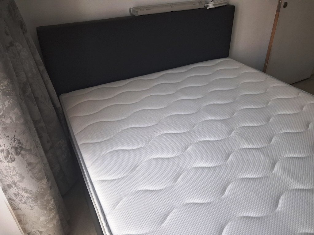 Lit BOXSPRING pour 2 personnes 160 x 200 cm, Maison & Meubles, Comme neuf, Enlèvement, 200 cm, Bois
