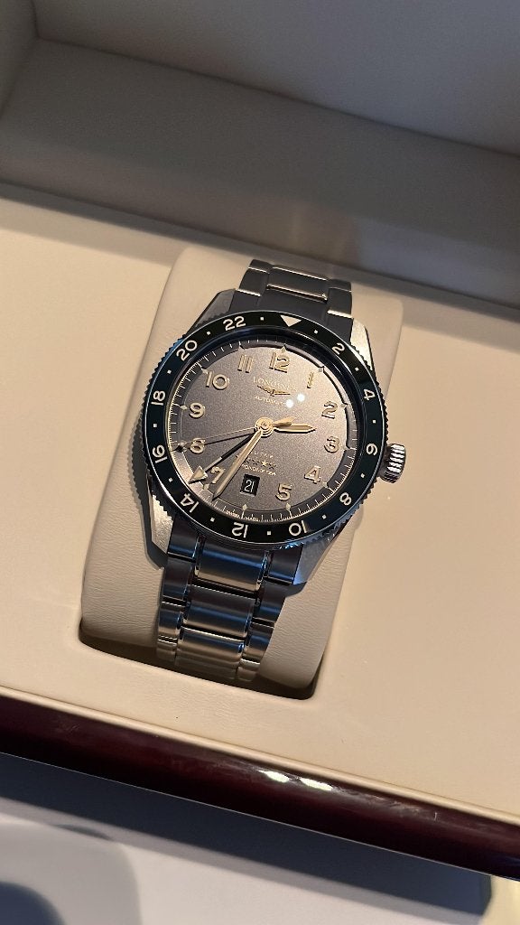 Longines Spirit Zulu Time, Handtassen en Accessoires, Horloges | Antiek, Ophalen, Staal, Met bandje, Polshorloge