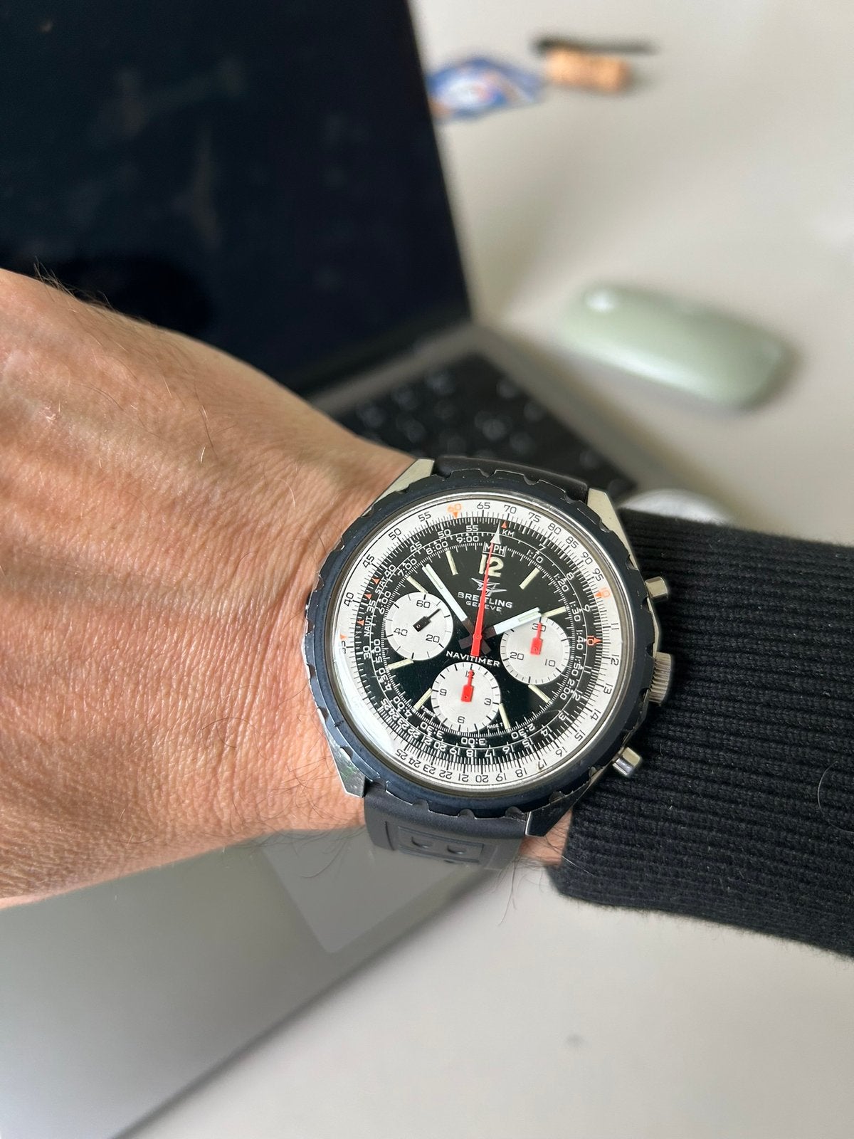 Breitling 816 “Pizza” 1968, Handtassen en Accessoires, Horloges | Heren, Ophalen, Staal, Breitling, Polshorloge