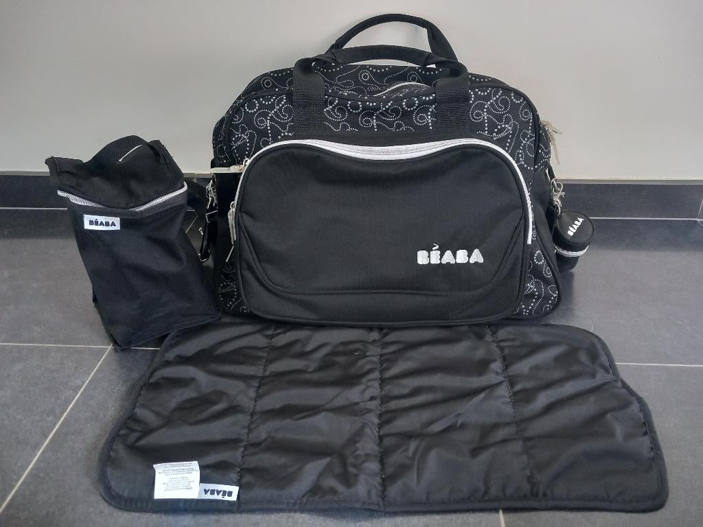 Luiertas Béaba zwart, Kinderen en Baby's, Luiertassen, Ophalen of Verzenden, Gebruikt, Schoudertas