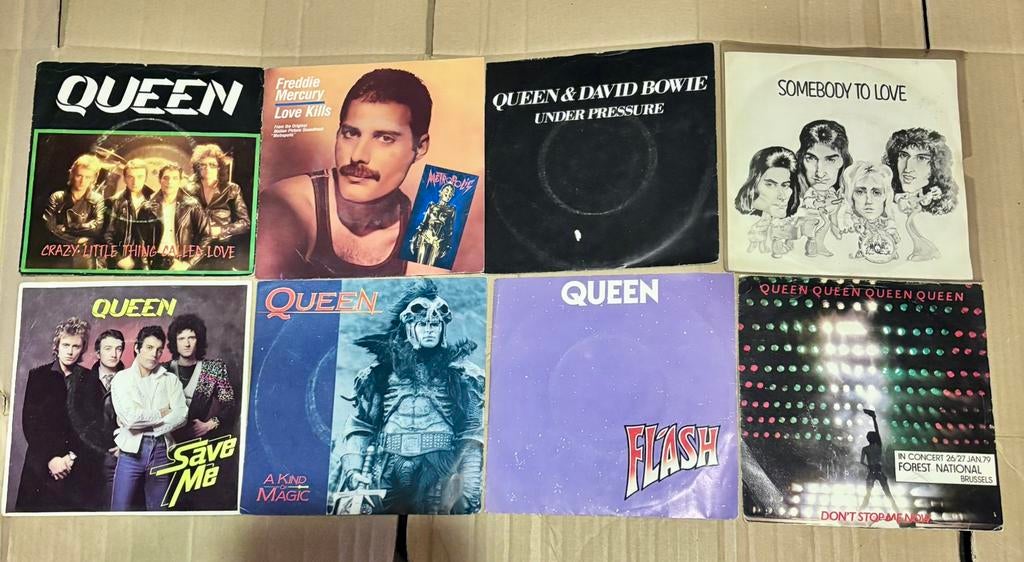 Lot 45 tours vinyles Queen, Artiste, Enlèvement ou Envoi, Utilisé, Divers