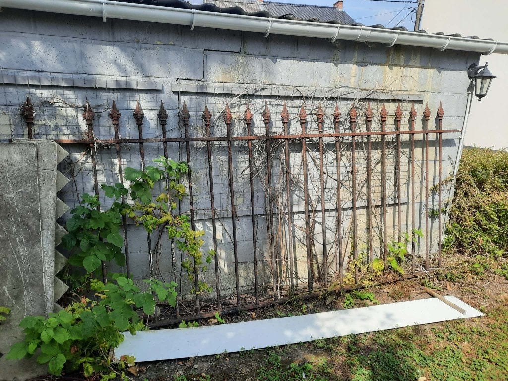 barrière / grille  de clôture en fer forgé, Jardin & Terrasse, Enlèvement, Utilisé, Fer