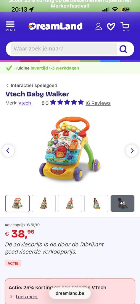 Vtech walker, Kinderen en Baby's, Ophalen, Zo goed als nieuw