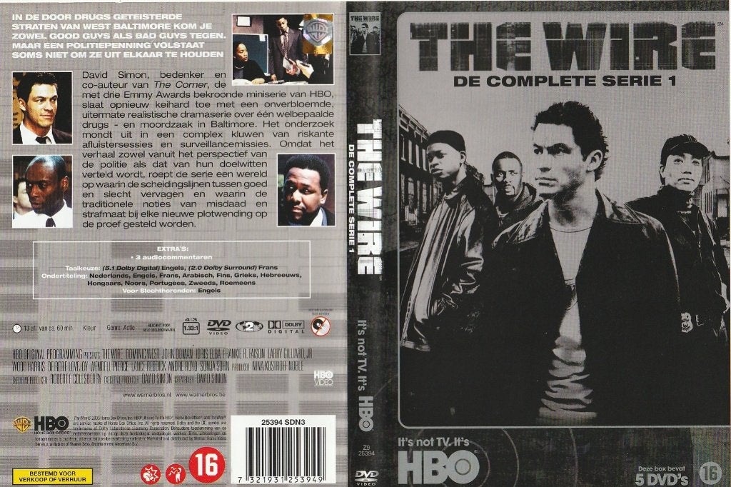 The Wire seizoen 1, Cd's en Dvd's, Maffia en Misdaad, Engels, Vanaf 16 jaar, Nederlands