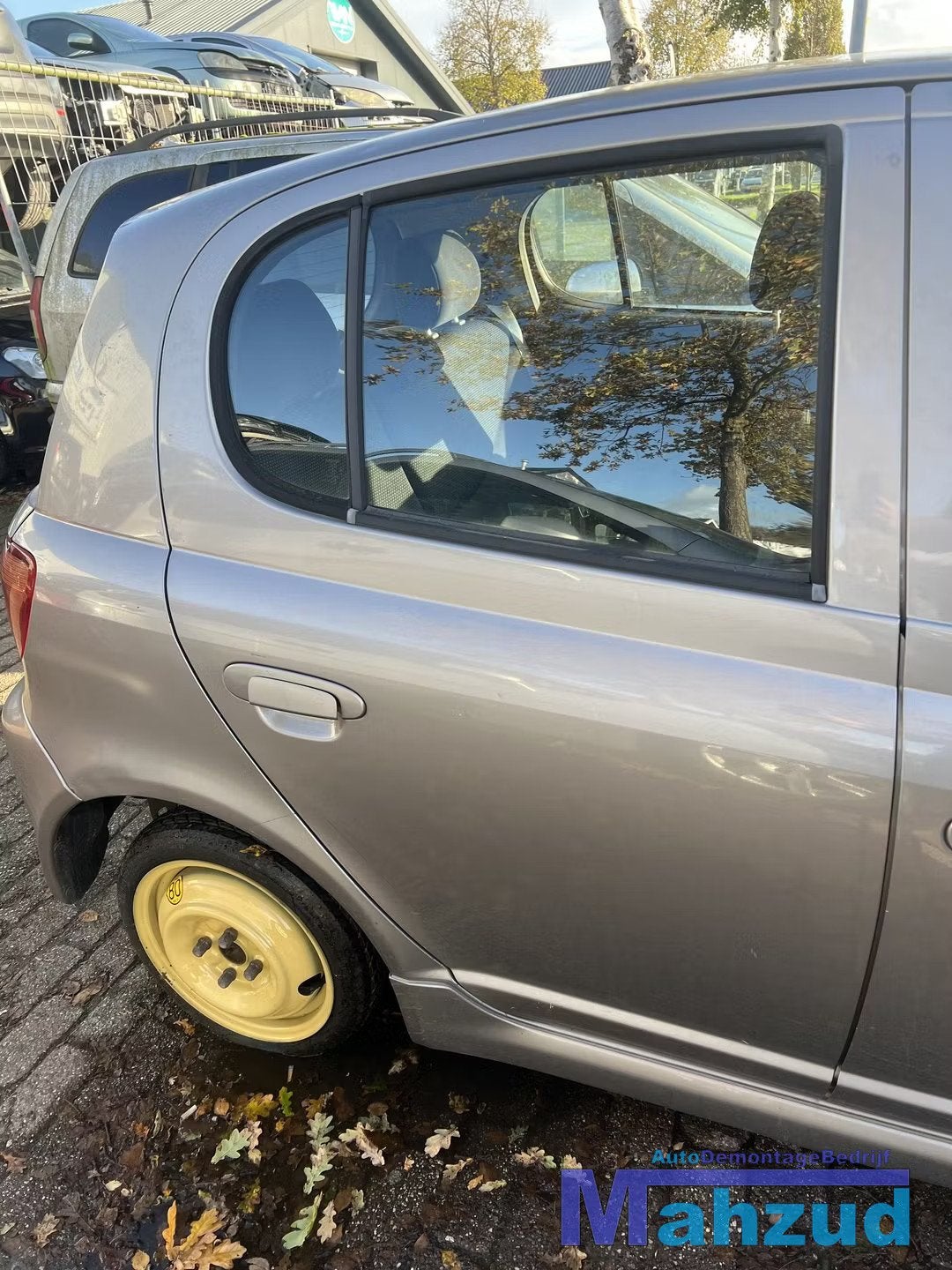 TOYOTA YARIS P1 Grijs Rechts achter deur portier 1999-2004, Auto-onderdelen, Info@toyota.co.jp, Gebruikt, Deur, Achter