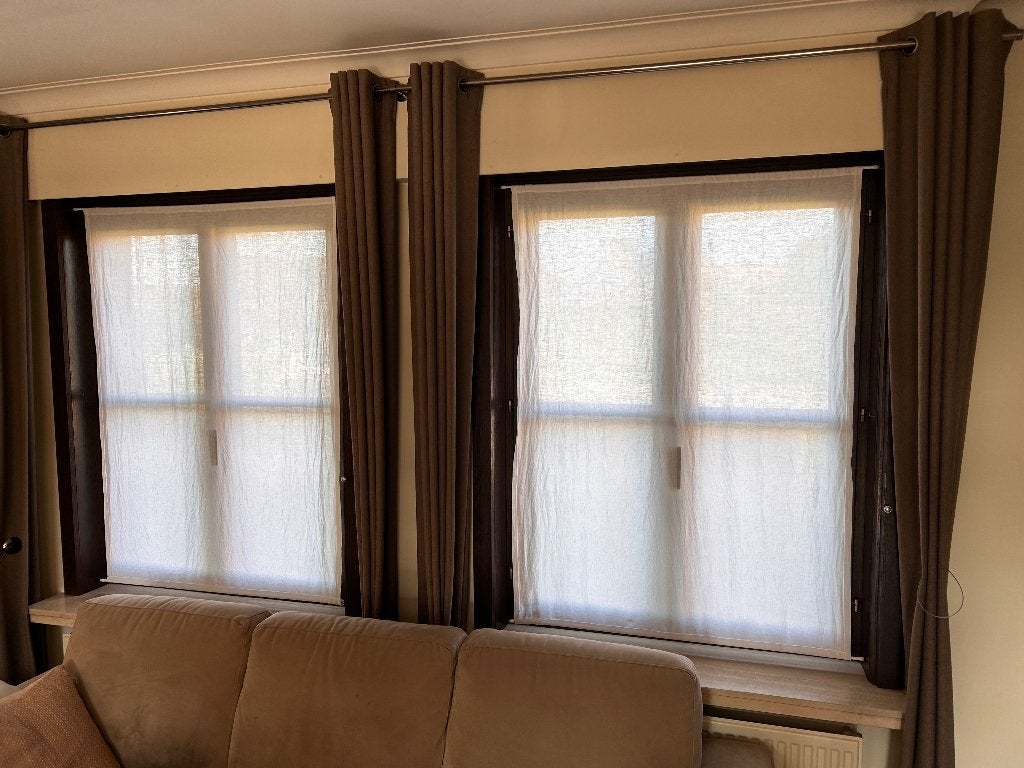7 gordijnen, Maison & Meubles, Enlèvement ou Envoi, Brun