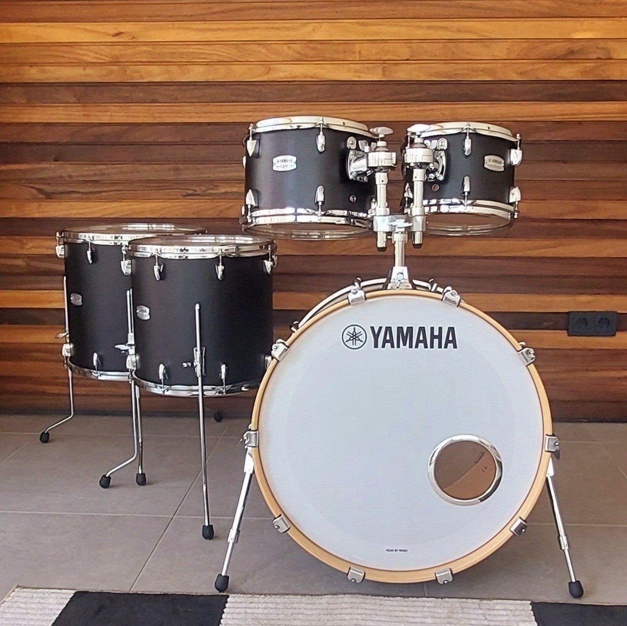 Yamaha Tour Custom – Licorice Satin Black + extra 14” floor, Ophalen, Yamaha