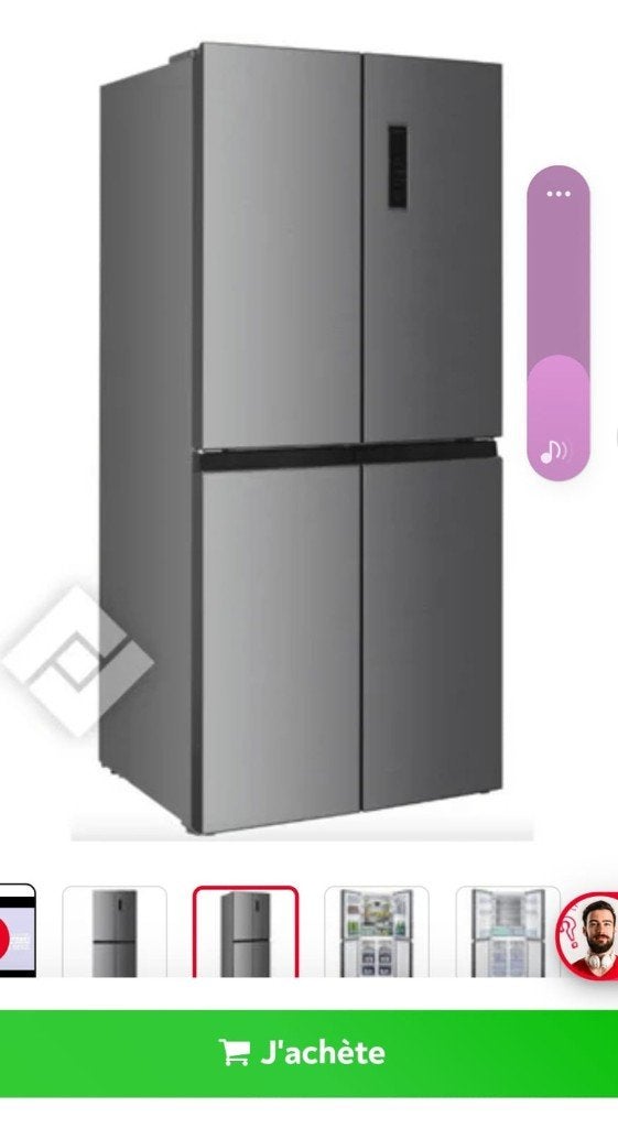 Frigo BEKO - Type Francais, Electroménager, Avec compartiment congélateur, 160 cm ou plus, Comme neuf, Enlèvement