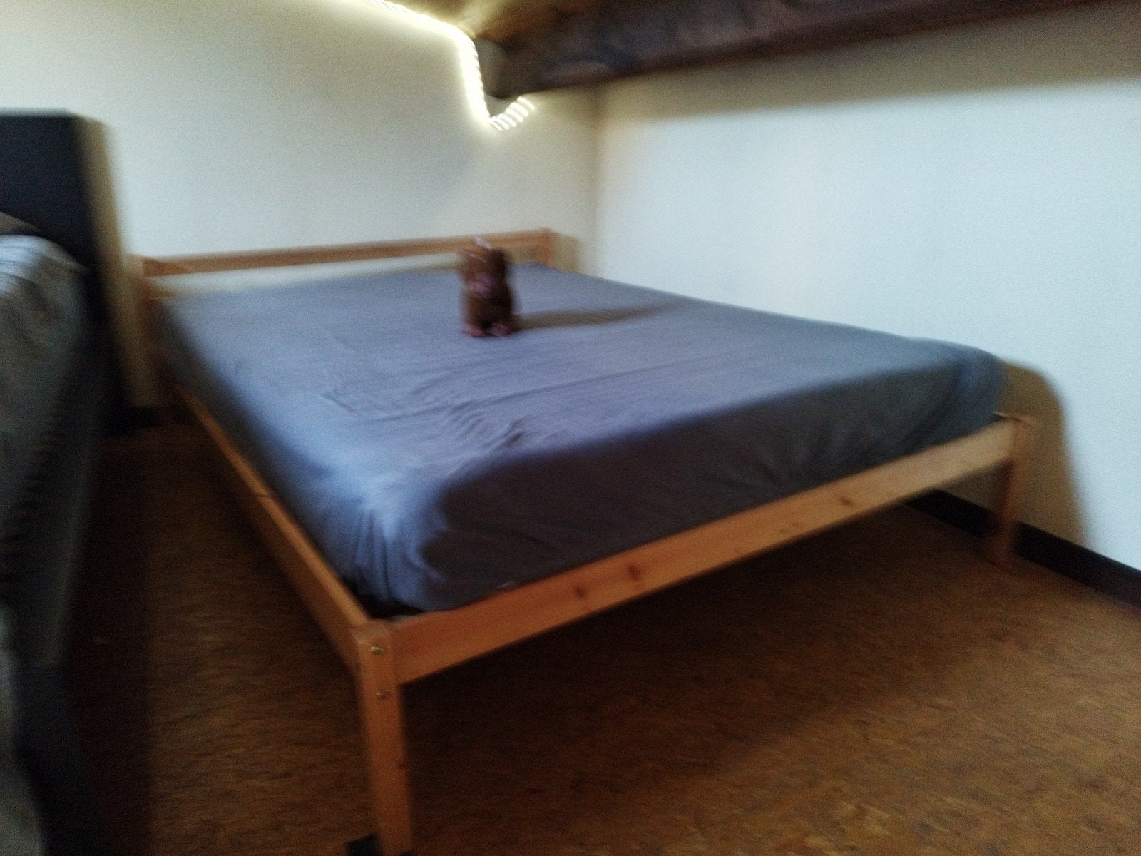 lit ferme, avec super matelas, Comme neuf, Bois, Deux personnes, Eenvoudig