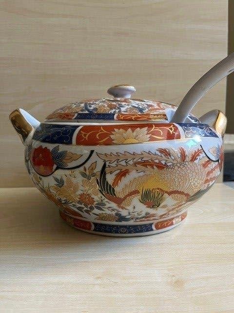 King Cheng porseleinen soepterrine in Imari-stijl, Antiek en Kunst, Ophalen of Verzenden