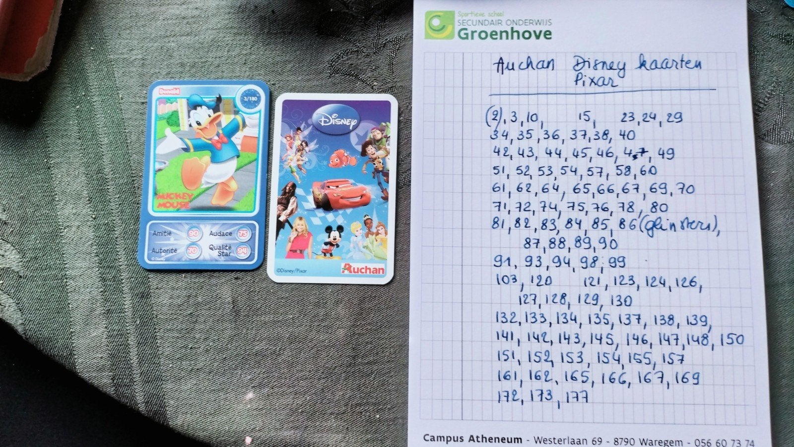 Verschillende kaarten Auchan Disney/Pixar, Games en Spelcomputers, Spelcomputers | Nintendo 2DS en 3DS, Ophalen of Verzenden