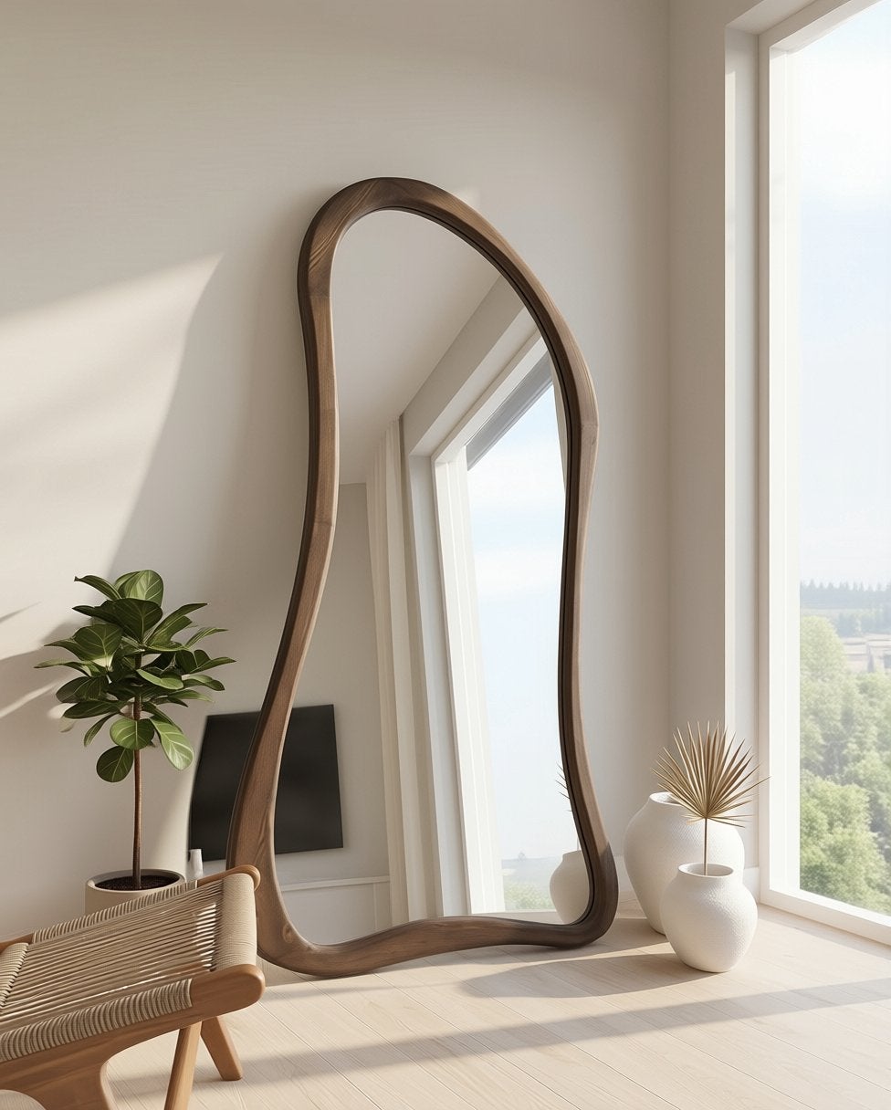 Asymmetrische Spiegel - Wallnout 180x100cm, Huis en Inrichting, Woonaccessoires | Spiegels, Ophalen of Verzenden, Nieuw