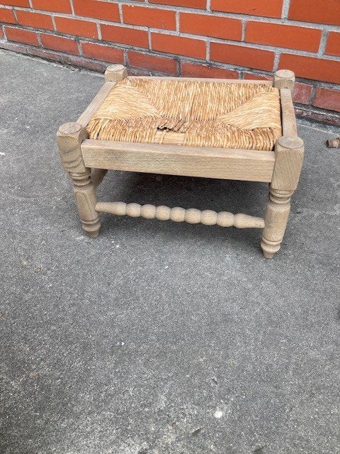 voetbankje, Ophalen, Gebruikt, Hout