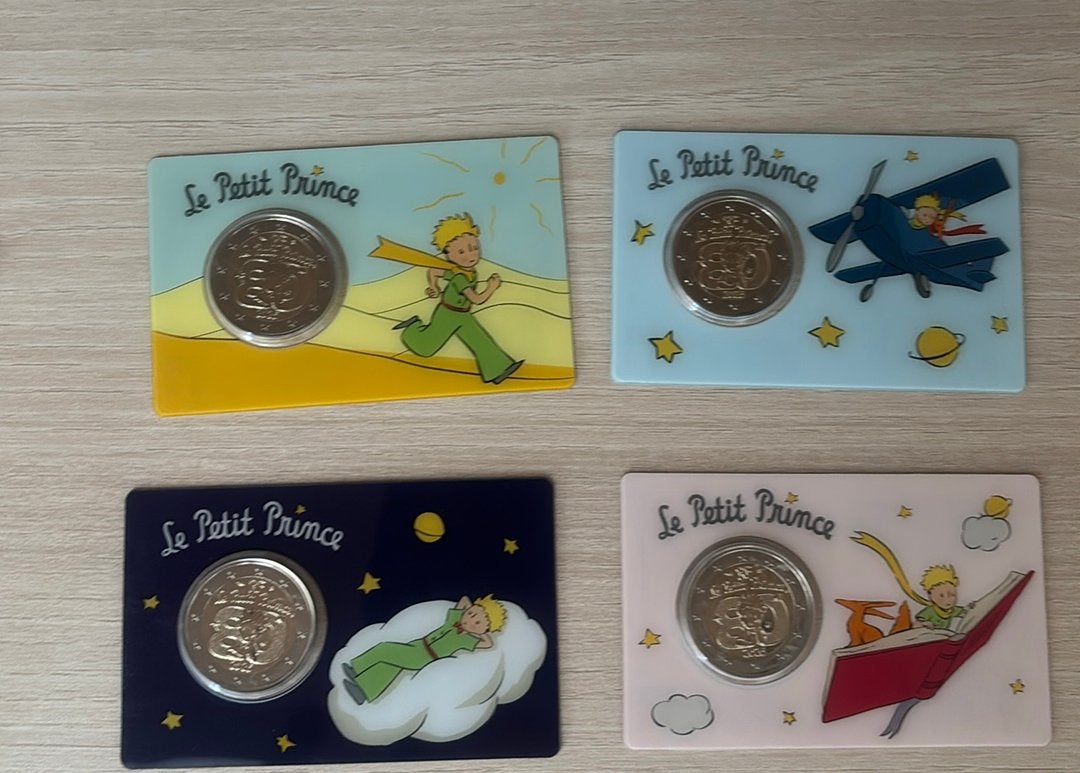 Lot de 4 coincards le petit prince, Enlèvement ou Envoi, France, 2 euros