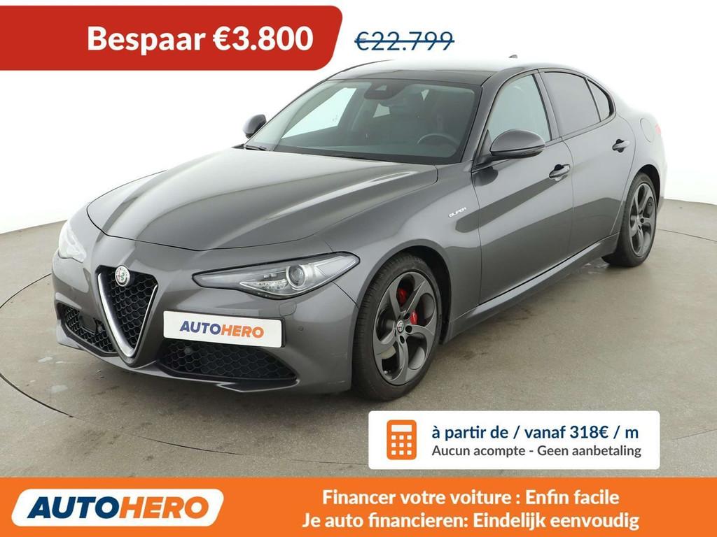 Alfa Romeo Giulia 2.2 JTDM Rosso Edizione (automatique), Cuir, Argent ou Gris, Noir, Occasion