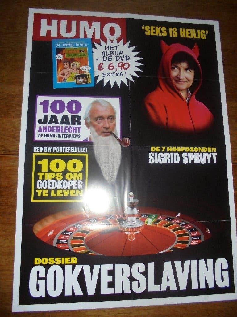 poster humo 70 x 50 cm, Verzamelen, Ophalen of Verzenden, A1 t/m A3, Overige onderwerpen, Rechthoekig Staand