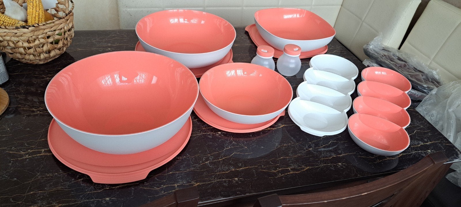 Nieuwe allegra set van tupperware +gratis verzending, Huis en Inrichting, Ophalen of Verzenden, Nieuw