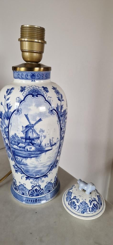 Delf vase monté en lampe, Antiquités & Art, Enlèvement