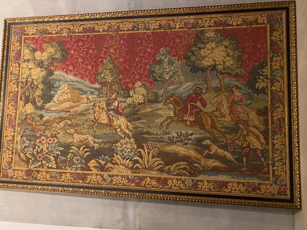 Tapisserie française - scène de chasse, Antiquités & Art, Enlèvement