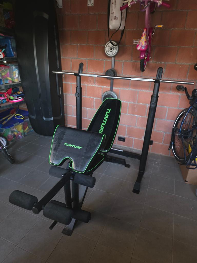 Halterbank, core bank, halters, dumbells, gewichten, Enlèvement, Utilisé, Bras, Banc d'exercice