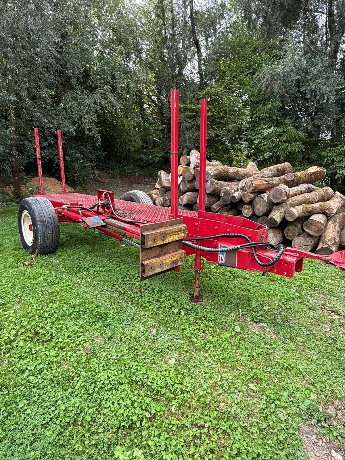 Plateau a bois avec fendeuse hydraulique, Enlèvement ou Envoi, Comme neuf
