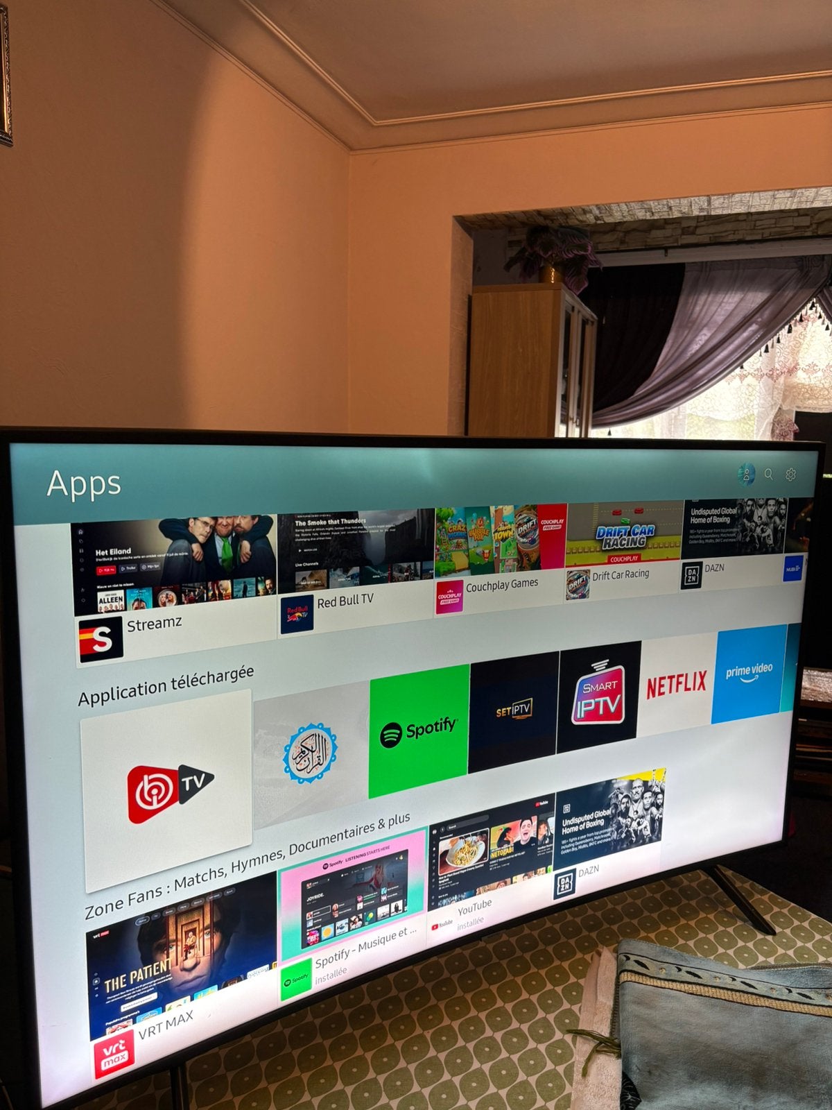 Samsung smart TV 55 QLED, QLED, Comme neuf, Enlèvement, Samsung