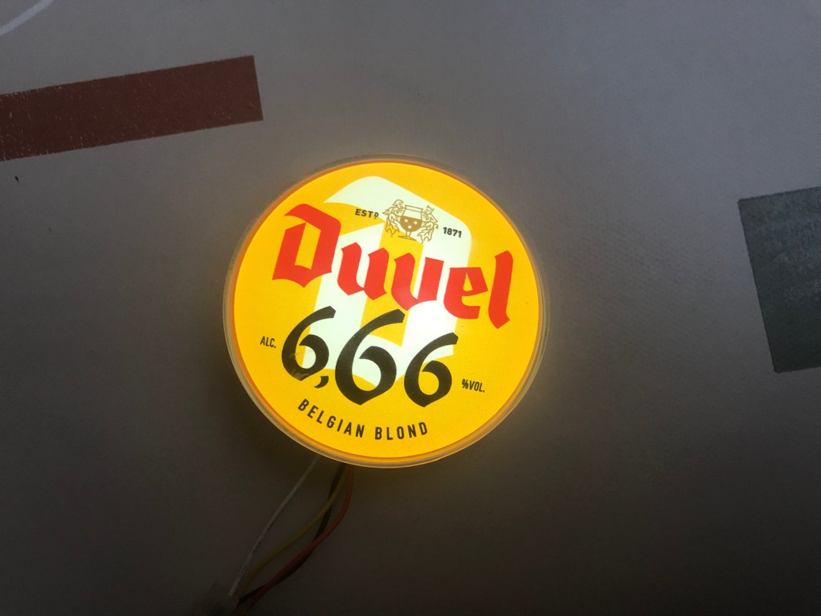 Duvel taplens met verlichting, Ophalen of Verzenden, Nieuw, Overige typen, Duvel