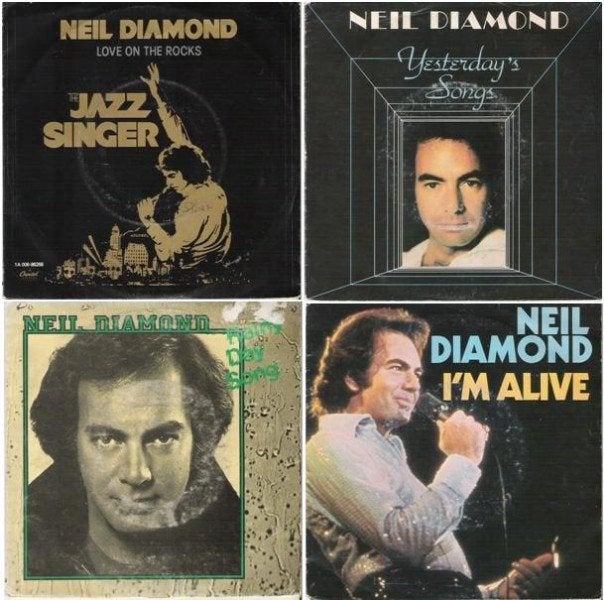NEIL DIAMOND - PAKKET!, Enlèvement ou Envoi, Pochette photo, 7 inch, Comme neuf