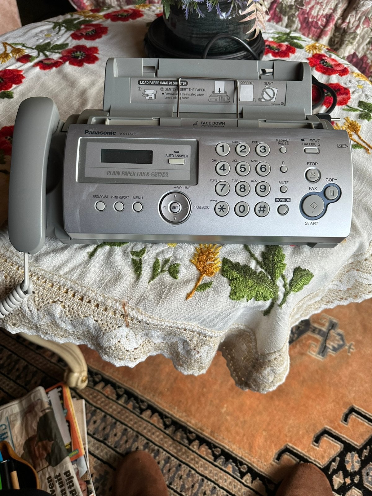 Panasonic telefoon plus fax en copies machinne, Enlèvement