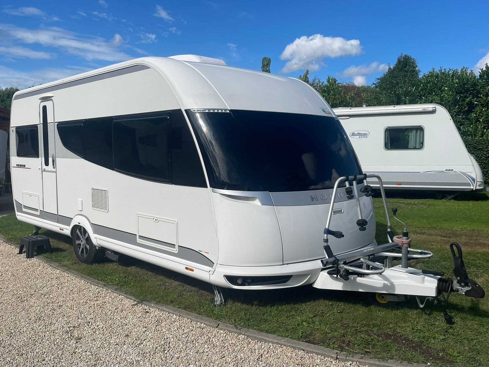 Prachtige Hobby Premium 495, 2 aparte bedden, Mover, Airco, Entreprise, Poêle, Hobby, Banquette en rond