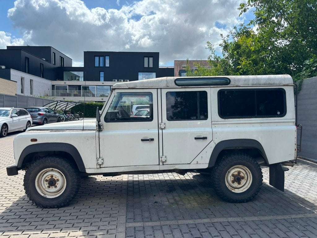 Land Rover Defender 2004, Stof, Trekhaak, Zwart, Wit