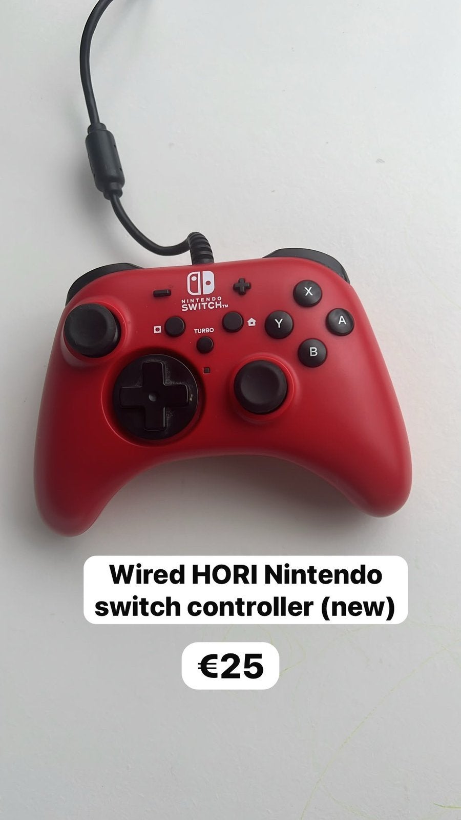 Wired HORI Nintendo Switch controller red, rood, Ophalen, Zo goed als nieuw