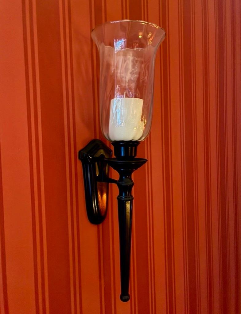 Paar wandlichten met windlicht., Ophalen of Verzenden, Nieuw, Glas