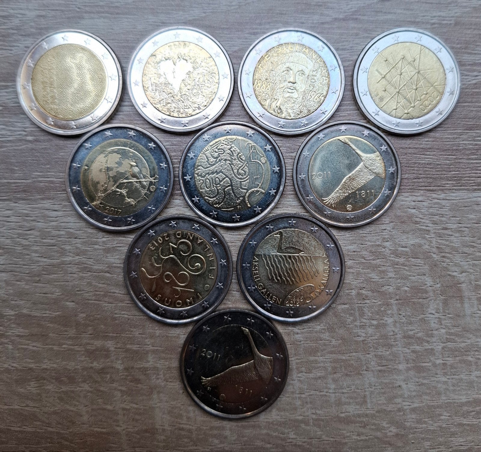 Lot 10 x 2 euro munten - Finland, Timbres & Monnaies, Enlèvement, Finlande, 2 euros
