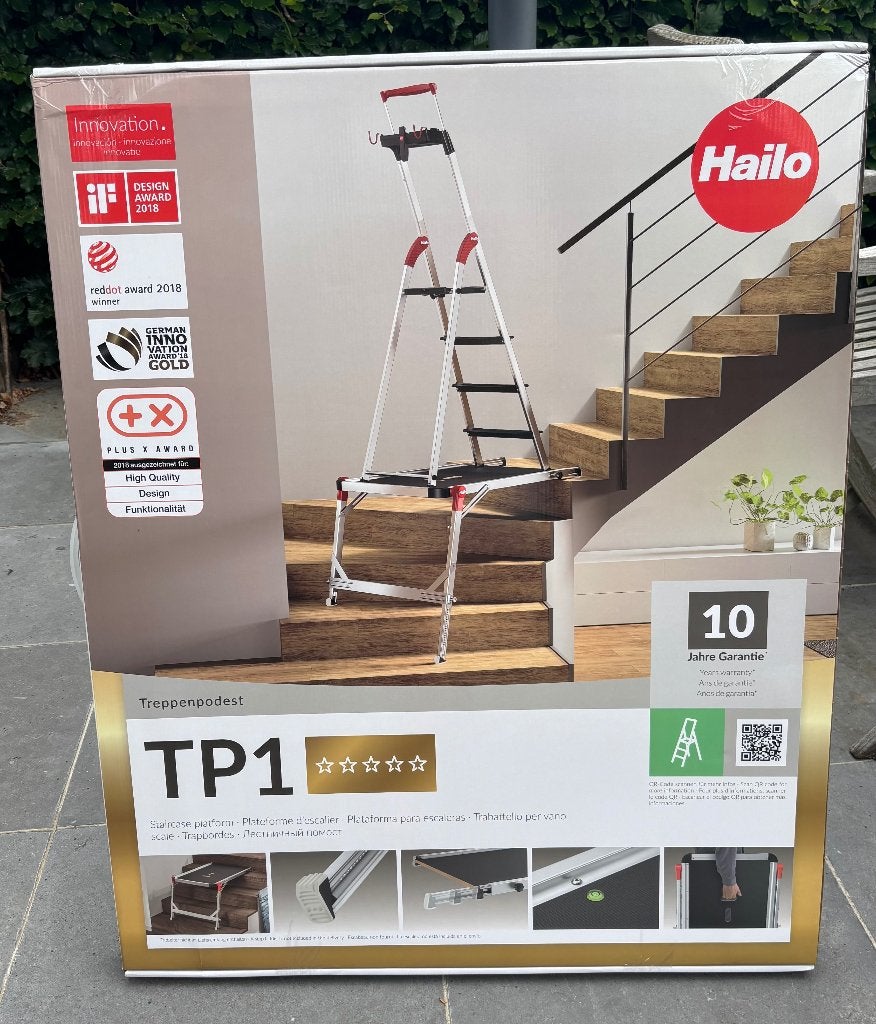 Plateforme pour échelle Hailo tp1, Bricolage & Construction, Neuf, Pliable ou rétractable/escamotable, Moins de 2 mètres, Échelle