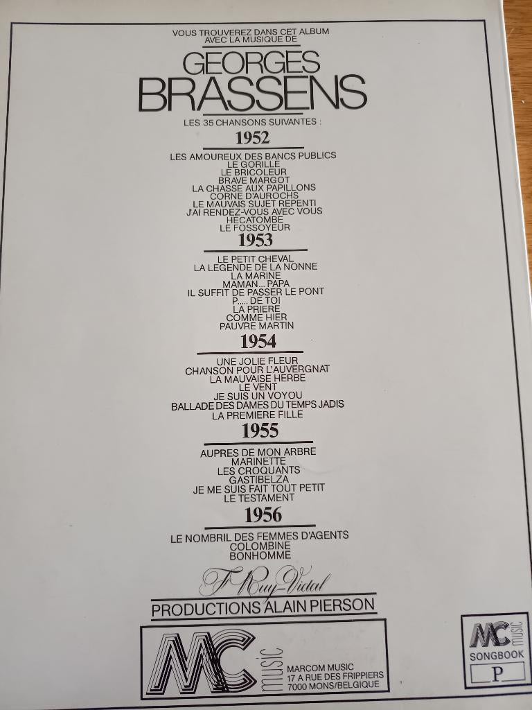 Recueil de chansons de George Brassens, Enlèvement