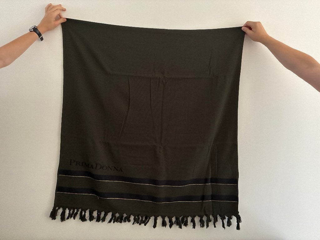 XL PrimaDonna strandhanddoek - donkergroengrijs (nieuw), Kleding | Dames, Ophalen, Overige typen, Nieuw, Grijs