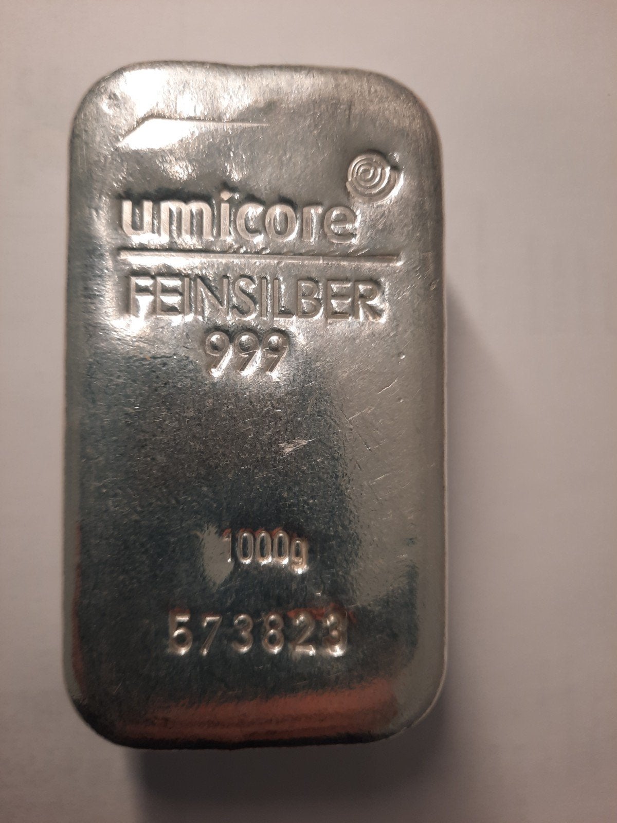 Zilverstaaf Umicore 1kg, Postzegels en Munten, Ophalen