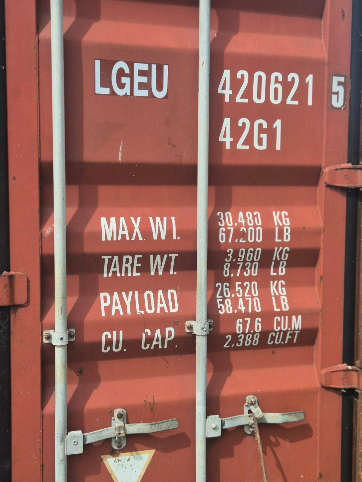 Container 40 ft, Ophalen