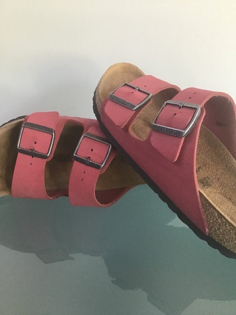 Birkenstock Arizona 38 | rode slippers | Gratis verzenden, Kleding | Dames, Schoenen, Slippers, Verzenden, Zo goed als nieuw, Rood