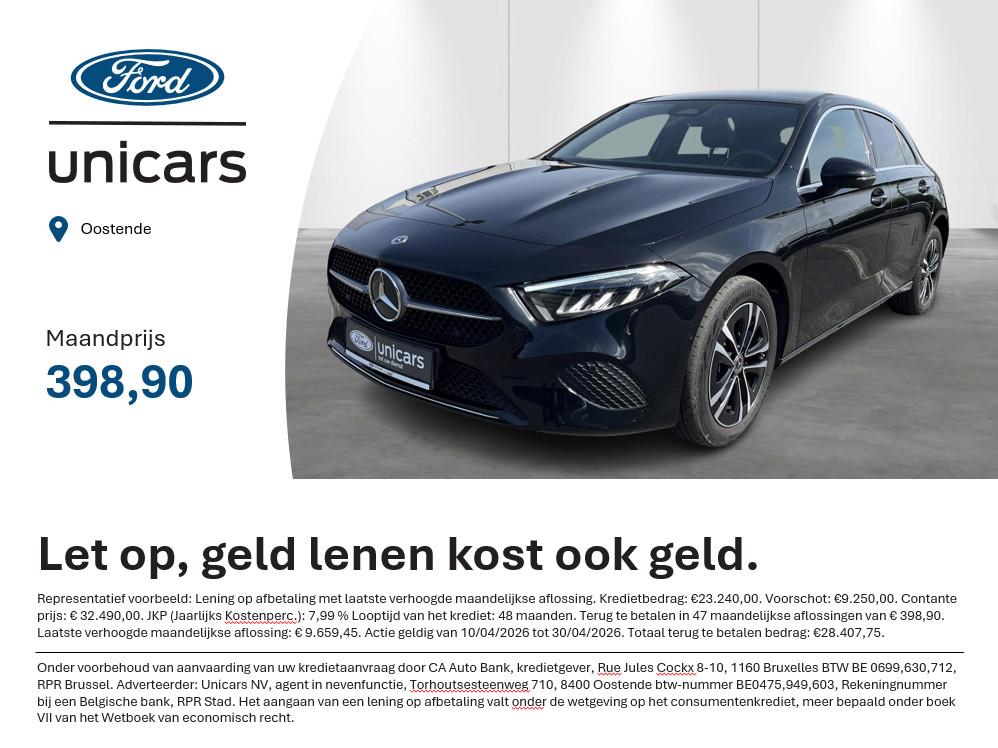 Mercedes-Benz A-klasse A 250 e Business Line Leder - Open da, Stof, Gebruikt, Zwart, 16 kWh