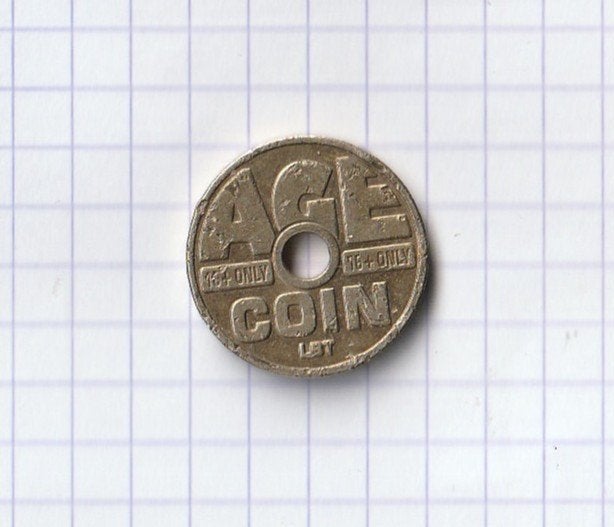 Age coin 16+ (pièce d'achat de cigarettes), Collections, Enlèvement ou Envoi, Utilisé, Autres types